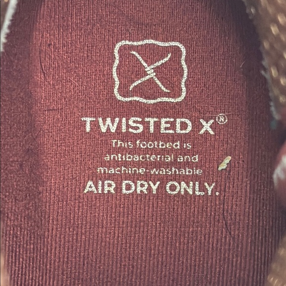 Twisted X cowboy boots turquoise Black and Red Logo Detail 12 - Picture 10 of 13